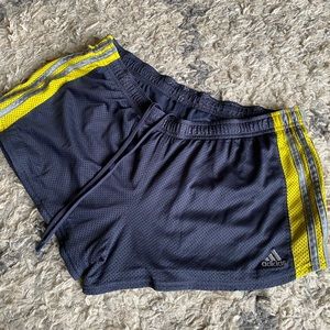 Adidas booty shorts with drawstring.